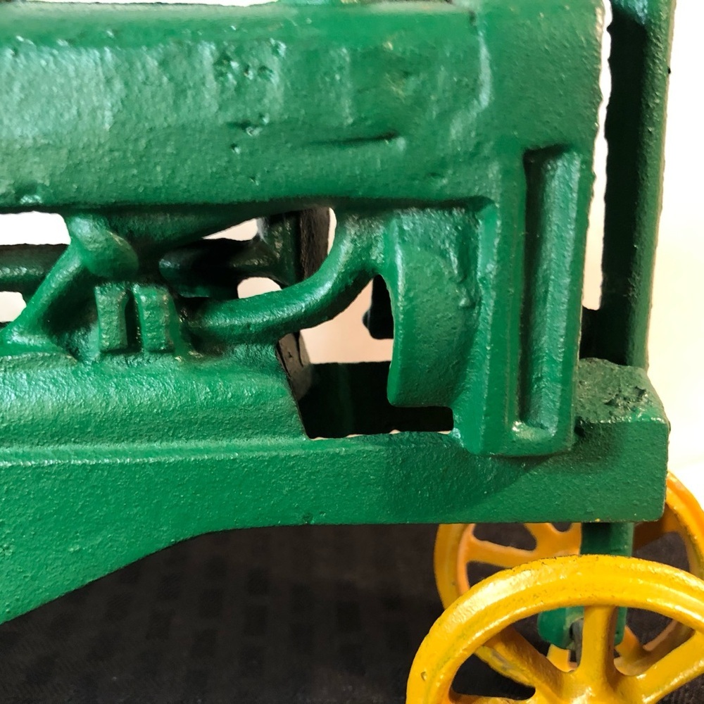 12” long Die cast Green and Yellow Toy Tractor Big!! - Picture 4 of 14
